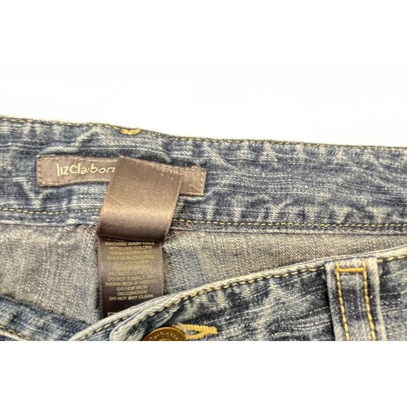 Liz Claiborne Denim Jeans Womens Size 10 Bootcut Medium Wash Embellished Pockets - Picture 11 of 11
